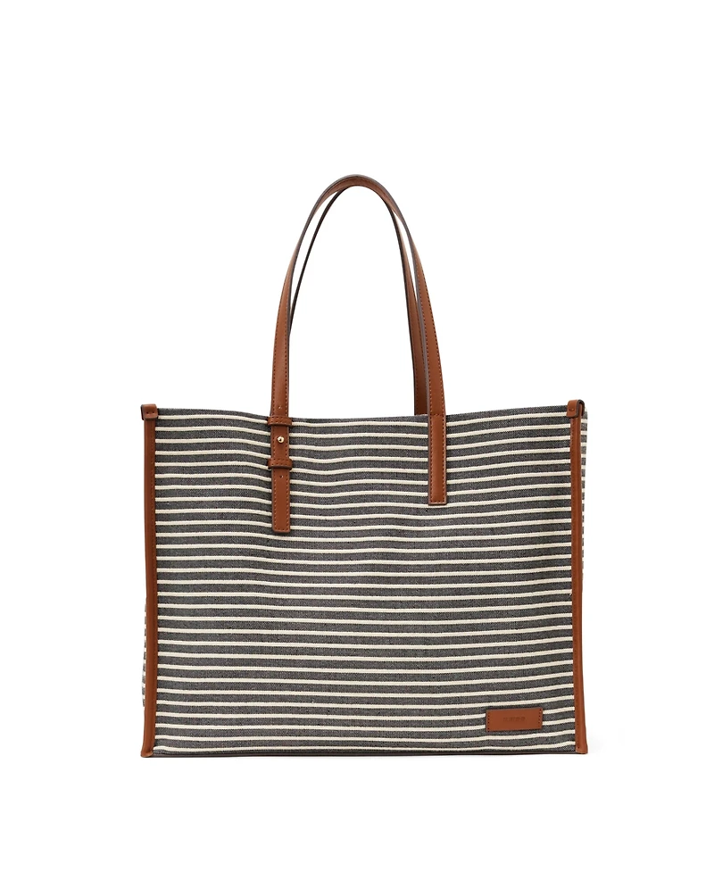 Reiss Women's Sacha Stripe Canvas Tote Bag