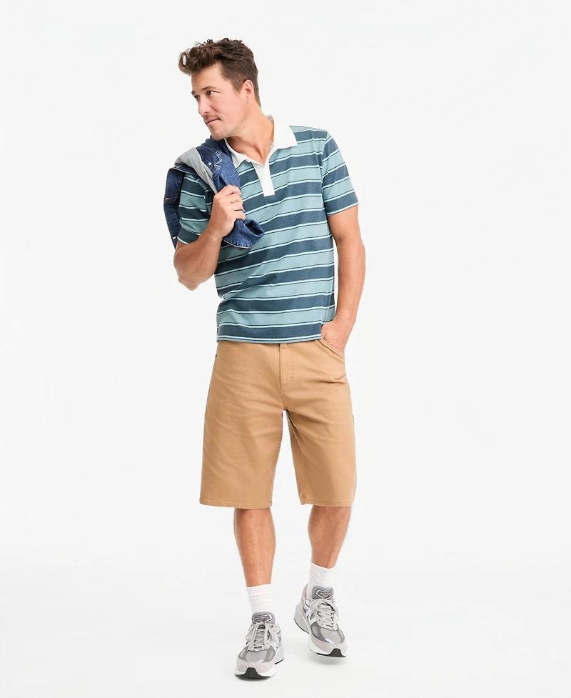 Sun + Stone Men's Short-Sleeve Striped Rugby Shirt, Macy's Exclusive