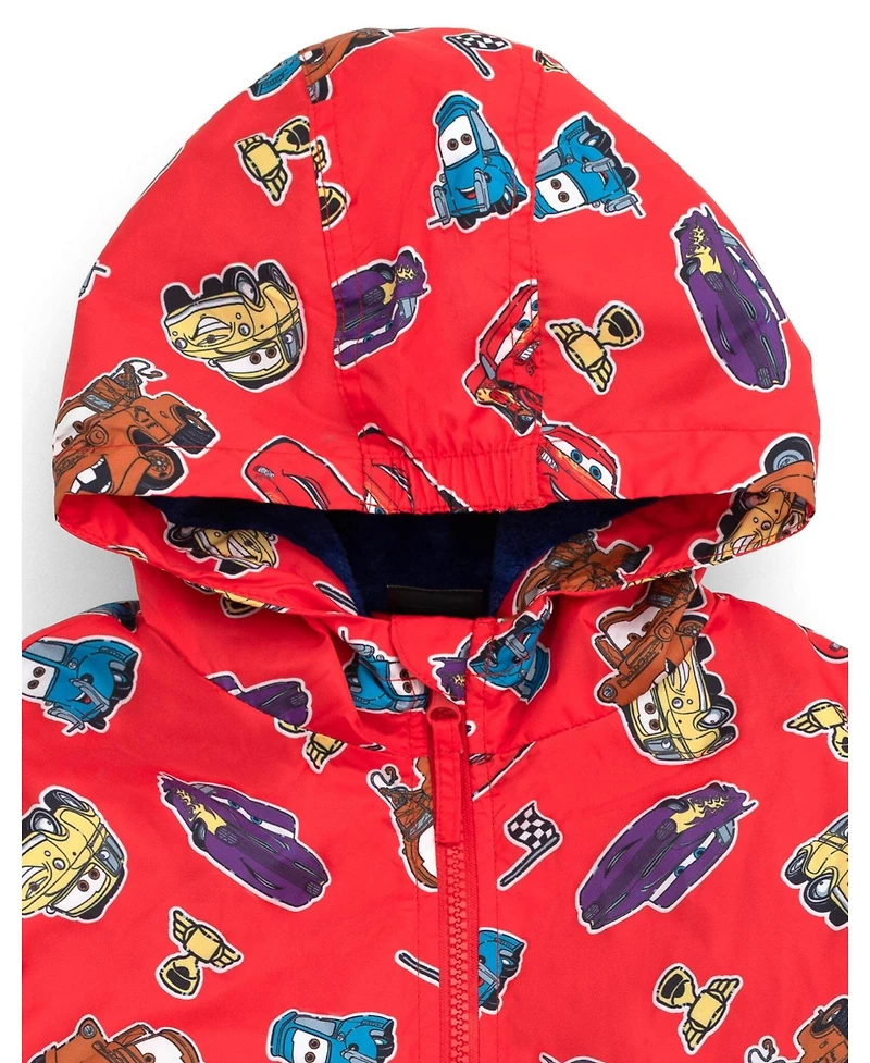 Cars Toddler Boy's (2T-5T) Fleece Hooded Rain Jacket