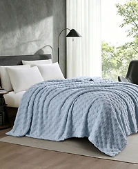 Sanctuary Jacquard Sherpa Soft Blanket, Twin
