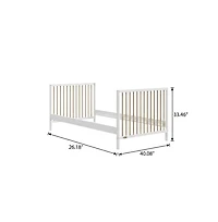 Graco Teddi 4-in-1 Convertible Mini Crib - White with Driftwood