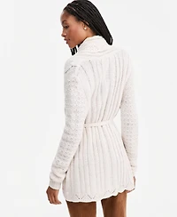 And Now This Women's Petite Tie-Waist Pointelle Cardigan, Macy's Exclusive