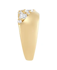 Macy's Lab-Grown White Sapphire (2 ct. t.w.) Band Ring in 14k Yellow Gold-Plated Sterling Silver