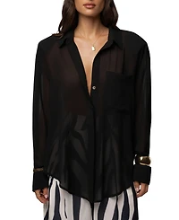 Jluxlabel Women's Dusk Fierce Form Button-Down Shirt