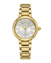 Adornia Women's Gold Classic White Face Watch