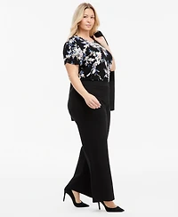 Anne Klein Essentials Plus Pull-On Wide-Leg Pants