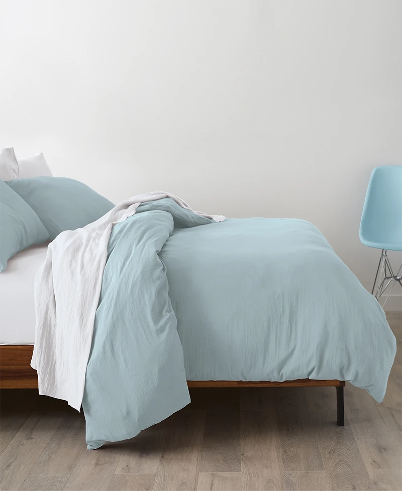 Ella Jayne Solid Microfiber 3-Pc. Duvet Cover Set
