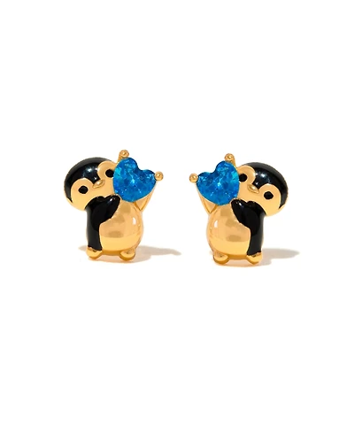Girls Crew Crystal Penguin Crush Stud Earrings