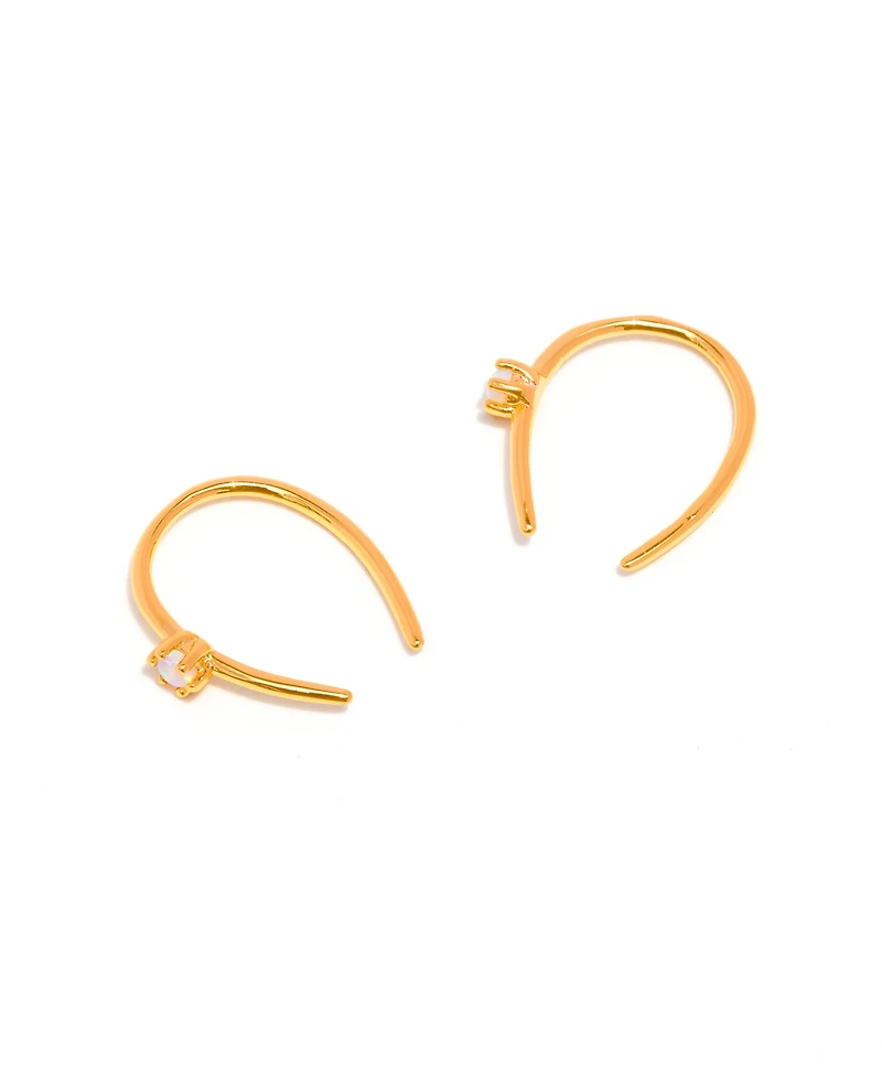 Girls Crew Crystal Todos Santos Opal Hoop Earrings