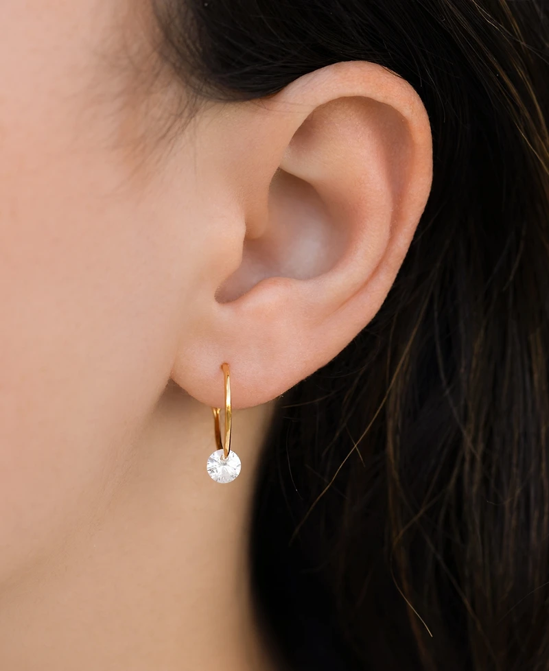 Girls Crew Crystal Endless Dewdrop Hoop Earrings