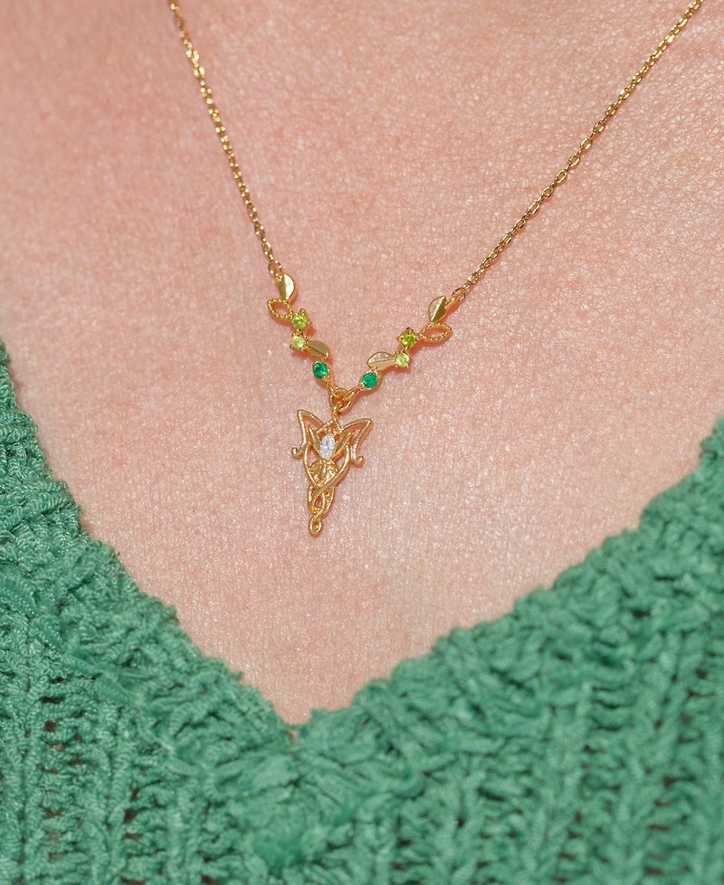Girls Crew Crystal the Lord of Rings Elven Necklace