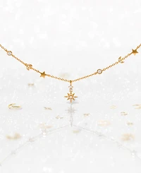 Girls Crew Gold-Plated Crystal Starbeam Necklace