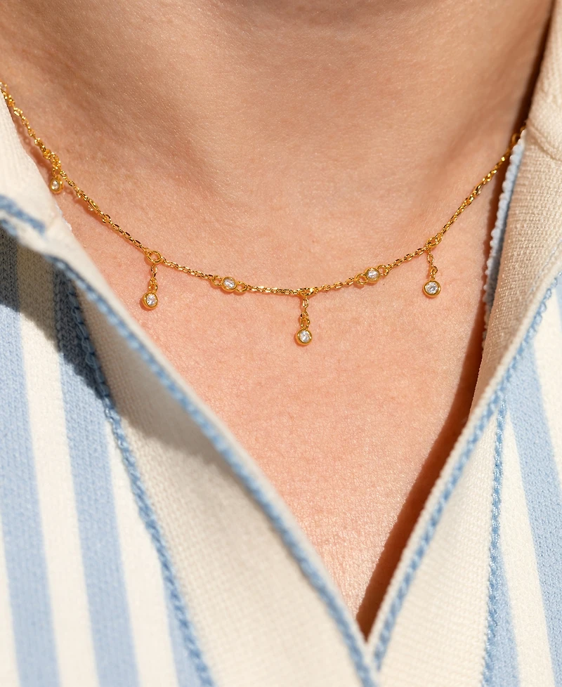 Girls Crew Crystal Copacabana Droplet Necklace