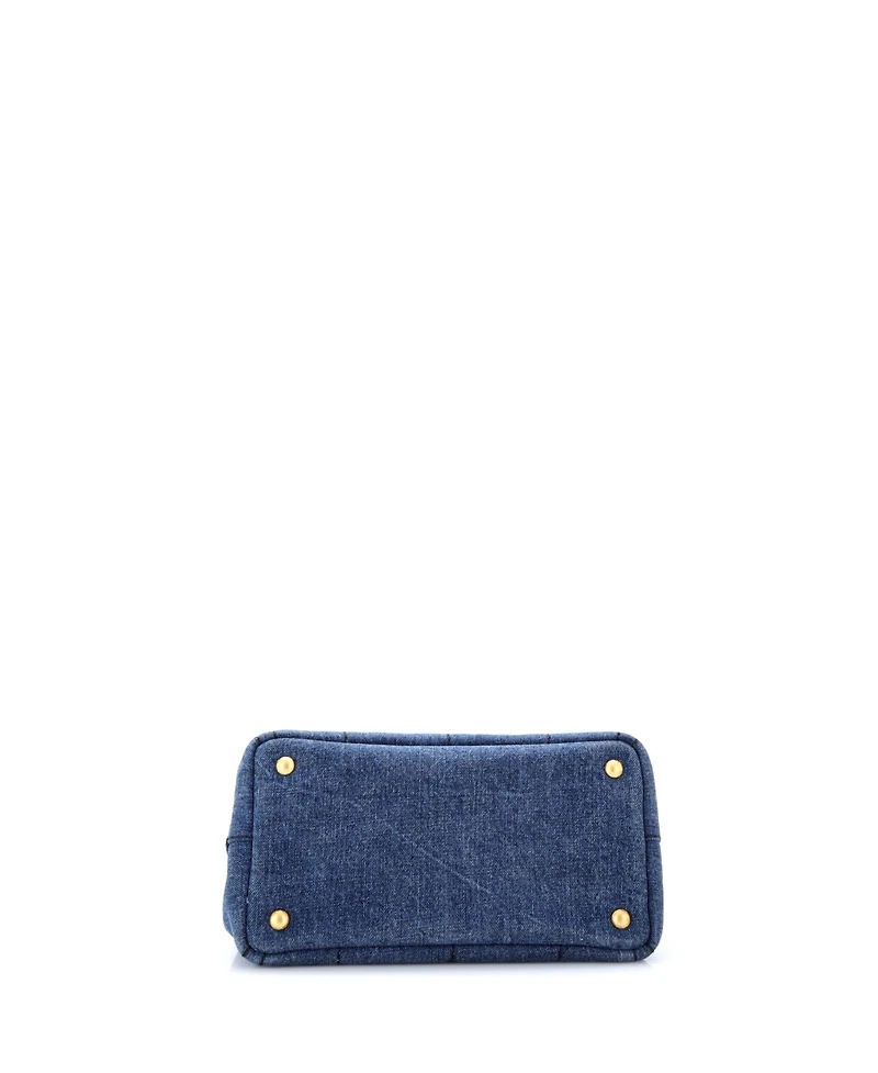 Pre-Owned Prada Mini Canapa Convertible Tote Denim