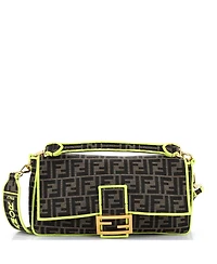 Pre-Owned Fendi Large Baguette Nm Bag Zucca Canvas