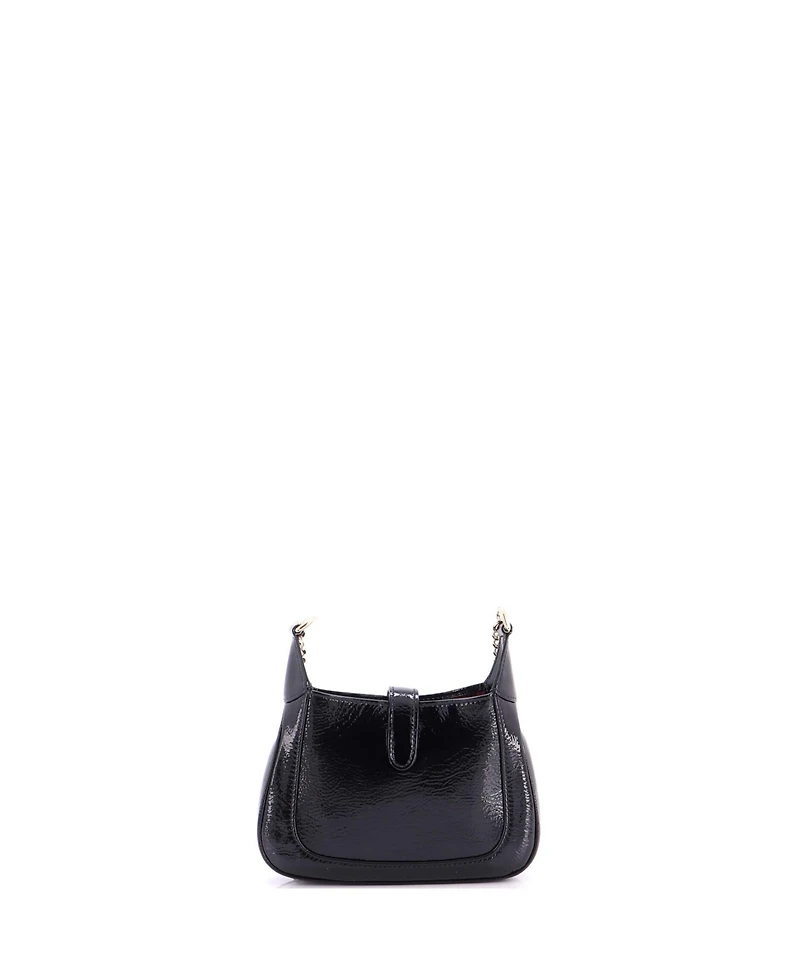 Pre-Owned Gucci Mini Jackie Notte Chain Hobo Patent