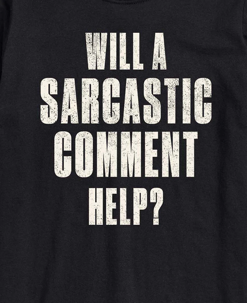 Airwaves Men's Sarcastic Comment Help Short-Sleeve Graphic T-Shirt