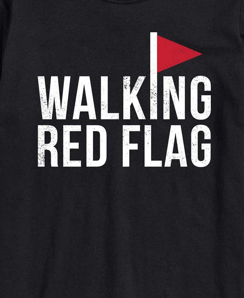 Airwaves Men's Walking Red Flag Short-Sleeve Graphic T-Shirt