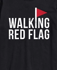 Airwaves Men's Walking Red Flag Short-Sleeve Graphic T-Shirt