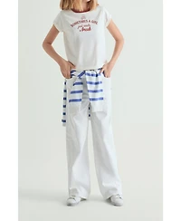 Scalpers Women's Printed T-shirt with contrasting collar