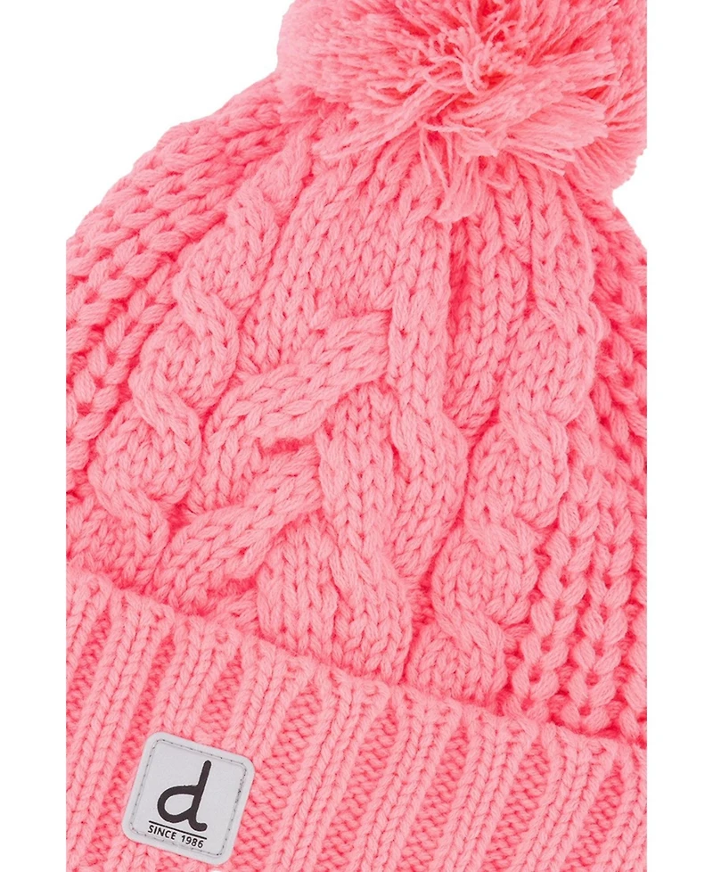 Deux par Deux Toddler Girl 2-4 Years Winter Knit Hat with Pompom