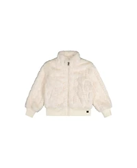 Deux par Deux Toddler Girl Faux Fur Jacquard Jacket
