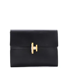 Pre-Owned HERMES Cinhetic Clutch Villandry Calfskin