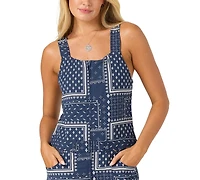O'Neill Women's Cotton-Linen Zip-Front Short Dress