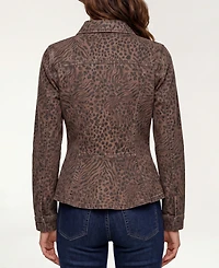 Liverpool Los Angeles Women's Button-Front Collared Trucker Jacket