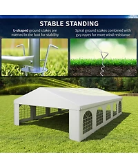 Outsunny 16' x 32' Heavy-duty Large Wedding Tent with Sidewalls