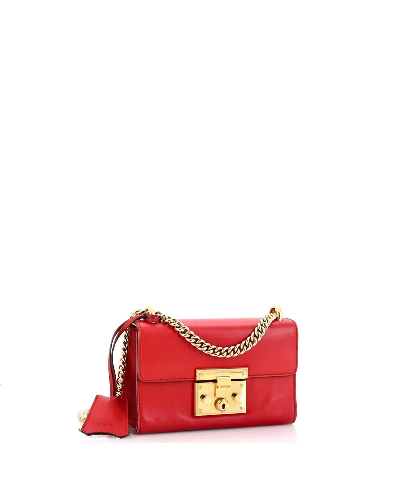 Pre-Owned Gucci Small Padlock Shoulder Bag Leather