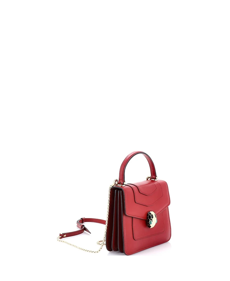Pre-Owned Bvlgari Small Serpenti Forever Top Handle Bag Leather