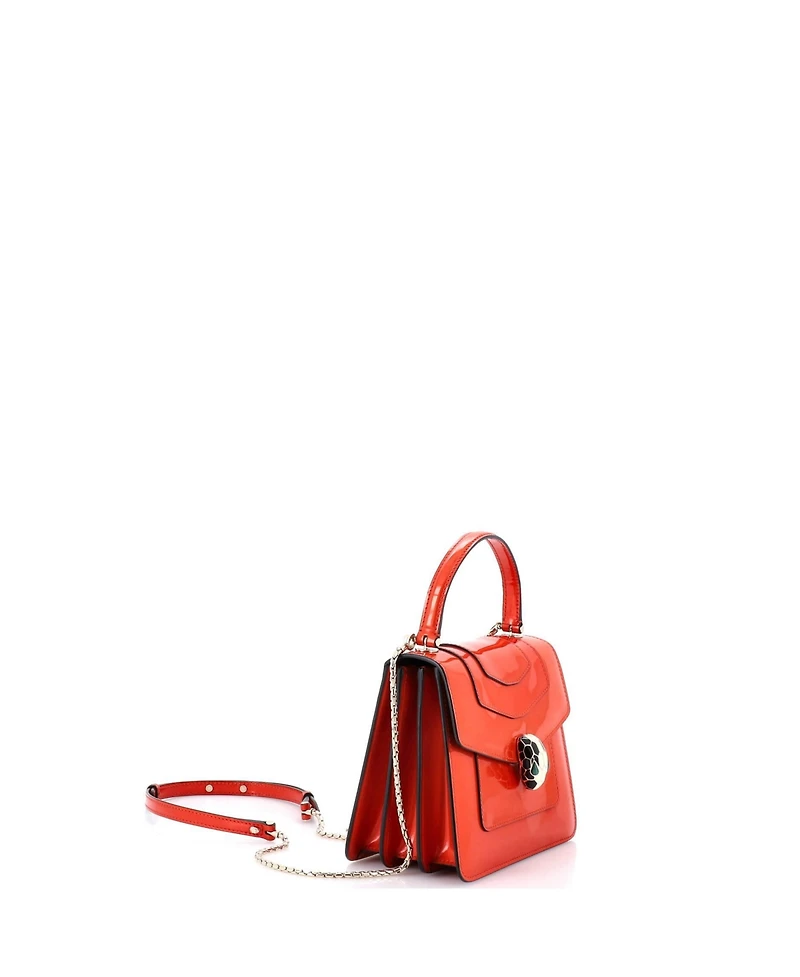 Pre-Owned Bvlgari Small Serpenti Top Handle Bag Patent
