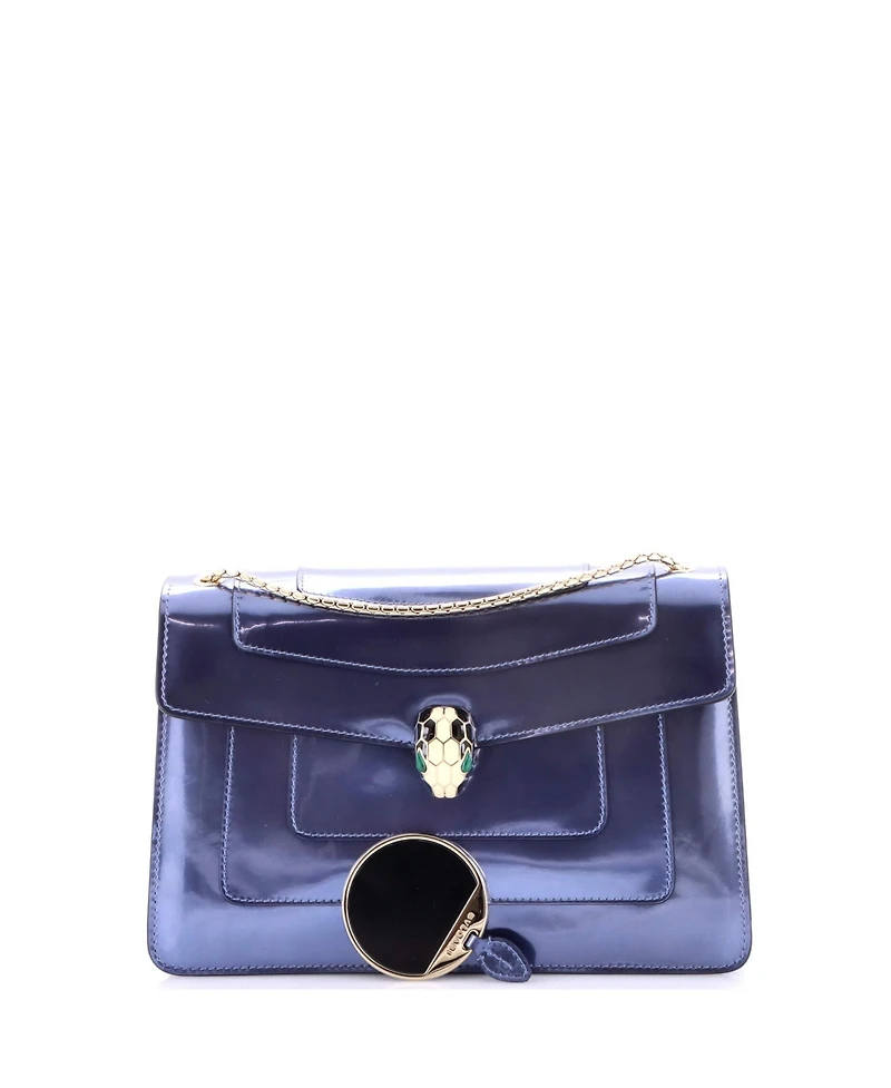Pre-Owned Bvlgari Medium Serpenti Forever Shoulder Bag Patent