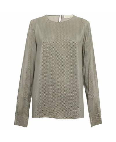 Pre-Owned Stella Mccartney Women's Geometric Print Silk Blouse