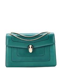 Pre-Owned Bvlgari Medium Serpenti Forever Square Shoulder Bag Leather