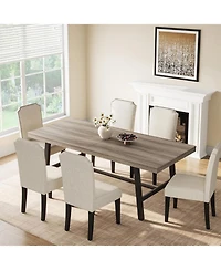 gaomon 78.7" Industrial Kitchen Dining Table for 6-8 People Dinner, Kitchen, Dining Room
