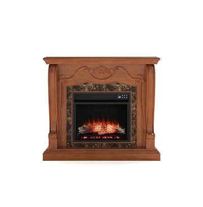 Augusta Home Cardona Electric Fireplace With Faux Marble