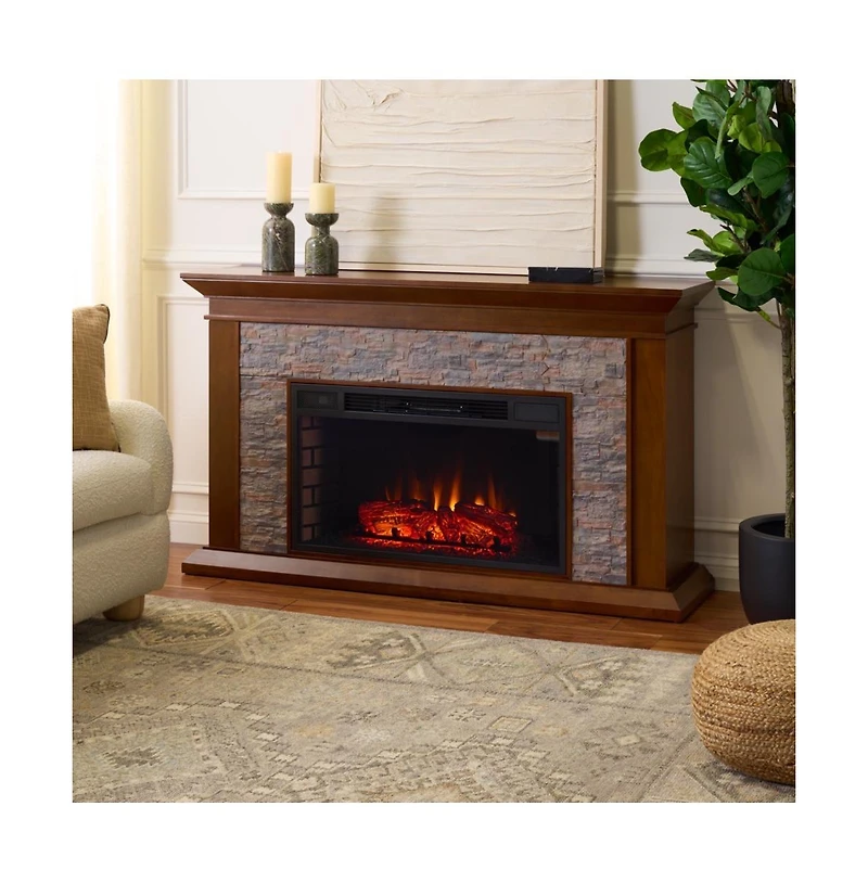 Augusta Home Canyon Heights Simulated Stone Electric Fireplace