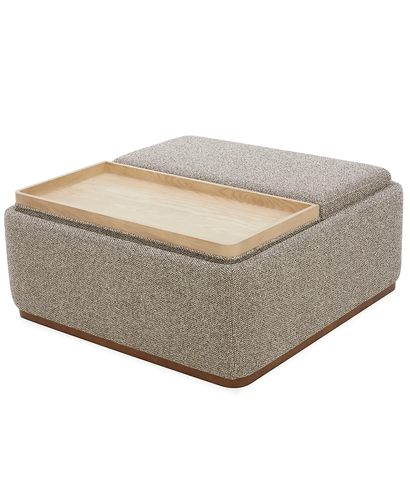 Evandro 39" Fabric Square Ottoman with Storage, Macy's Exclusive