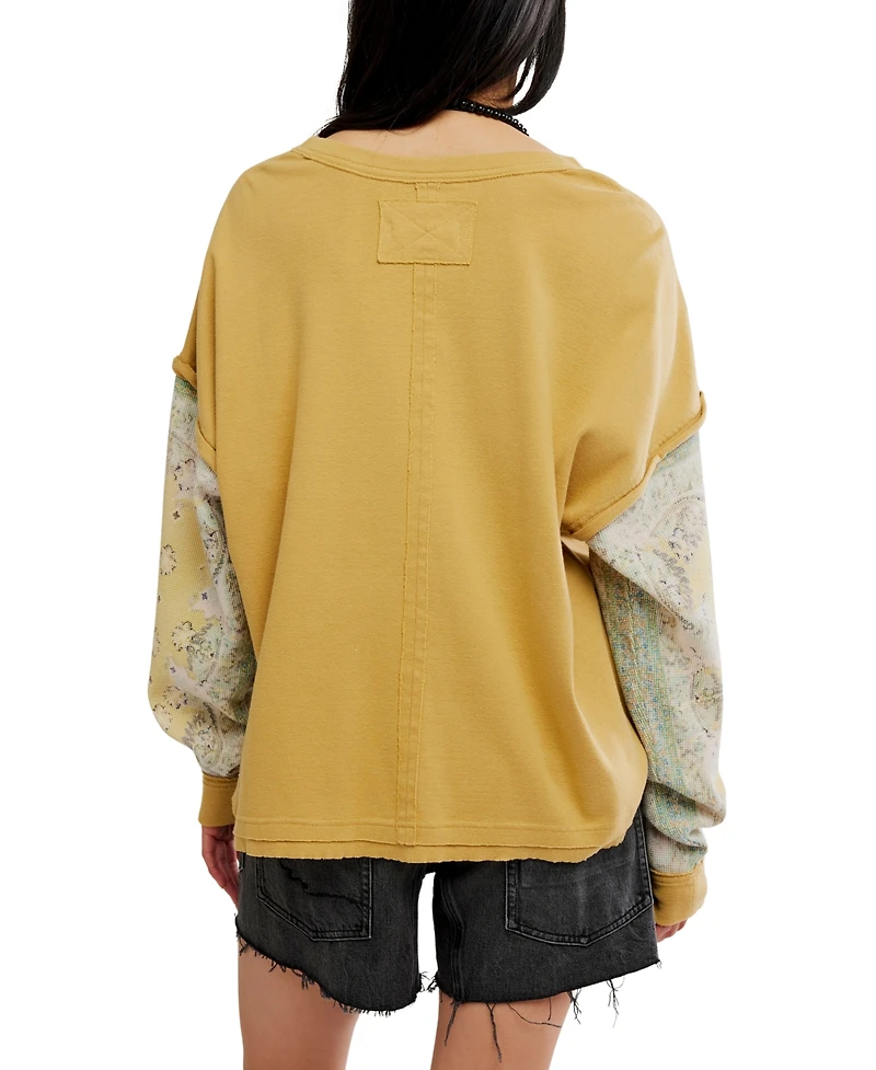Free People Women's Wild and Twofer Crewneck Top