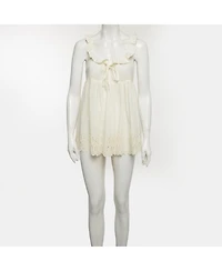 Pre-Owned Marni Women's Cotton Adjustable Ruffle Neck Mini Dress