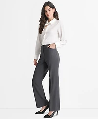 Dkny Petite High-Rise Straight-Leg Pants