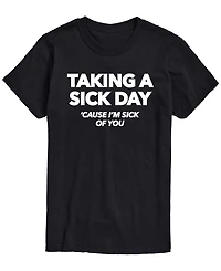 Airwaves Men's Taking Sick Day Short-Sleeve Graphic T-Shirt