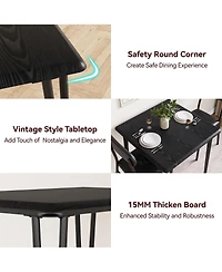 gaomon 2-Piece Upholstered Dining Set – Kitchen Table & Chairs for Small Spaces