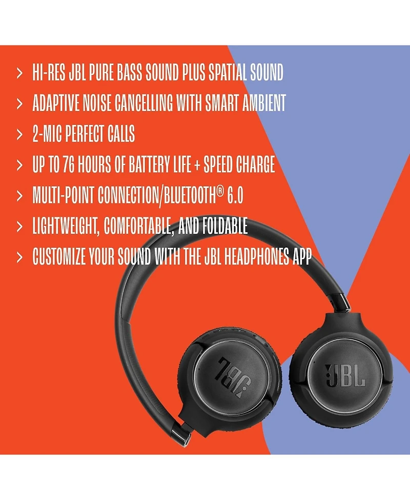 Jbl Tune 680NC Wireless On-Ear Headphones with Case