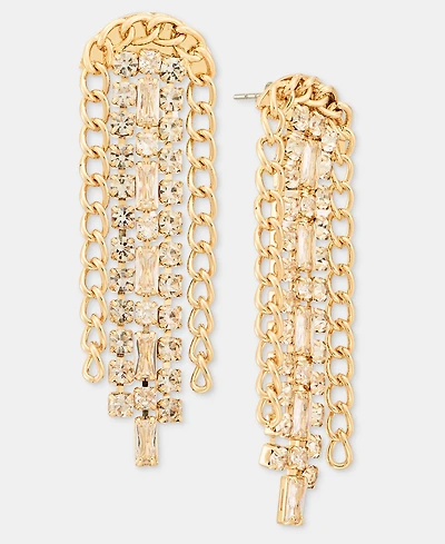 I.n.c. International Concepts Crystal Chain Waterfall Chandelier Earrings, Macy's Exclusive