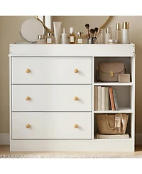 gaomon Baby Changing Table with 3 Drawers and Storage Shelves