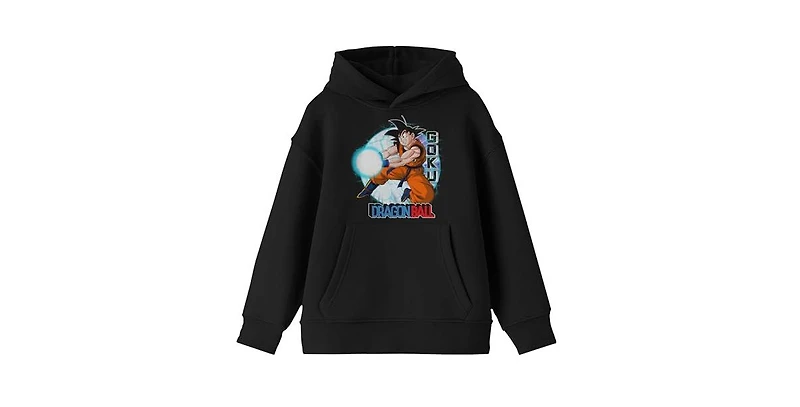 Dragon Ball Goku Kamehameha Blast Youth Black Long Sleeve Hooded Sweatshirt-xxl