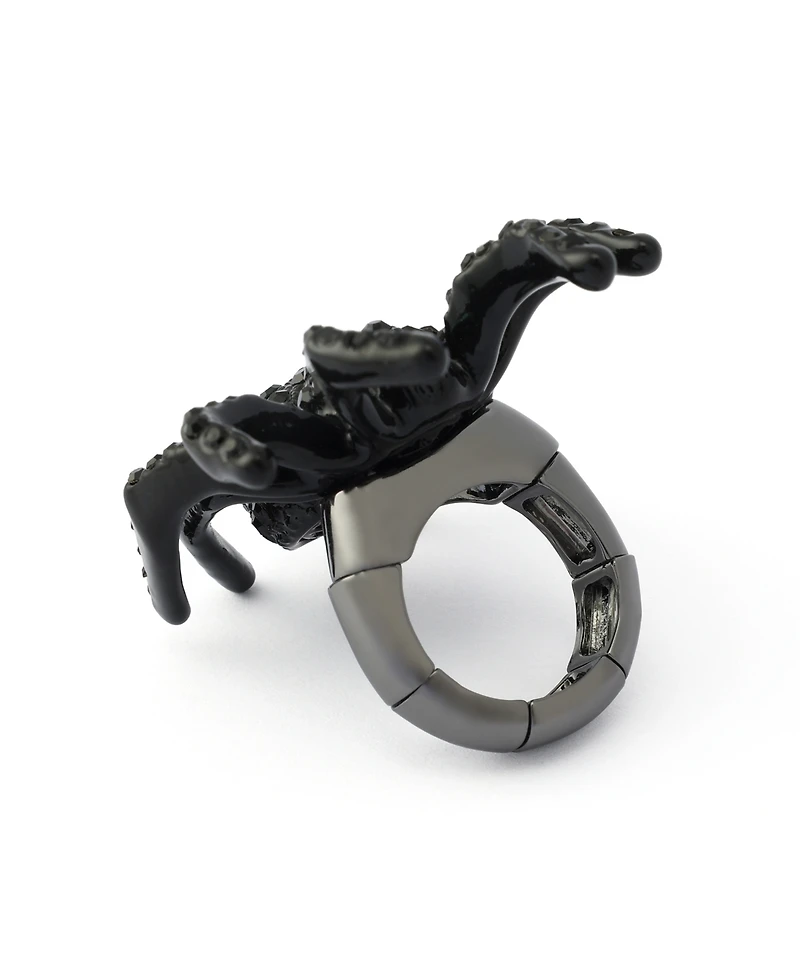 Betsey Johnson Faux-Stone Halloween Spider Cocktail Ring